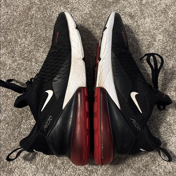 Nike Air Max 270 Black and Red Sneakers - Picture 8 of 15